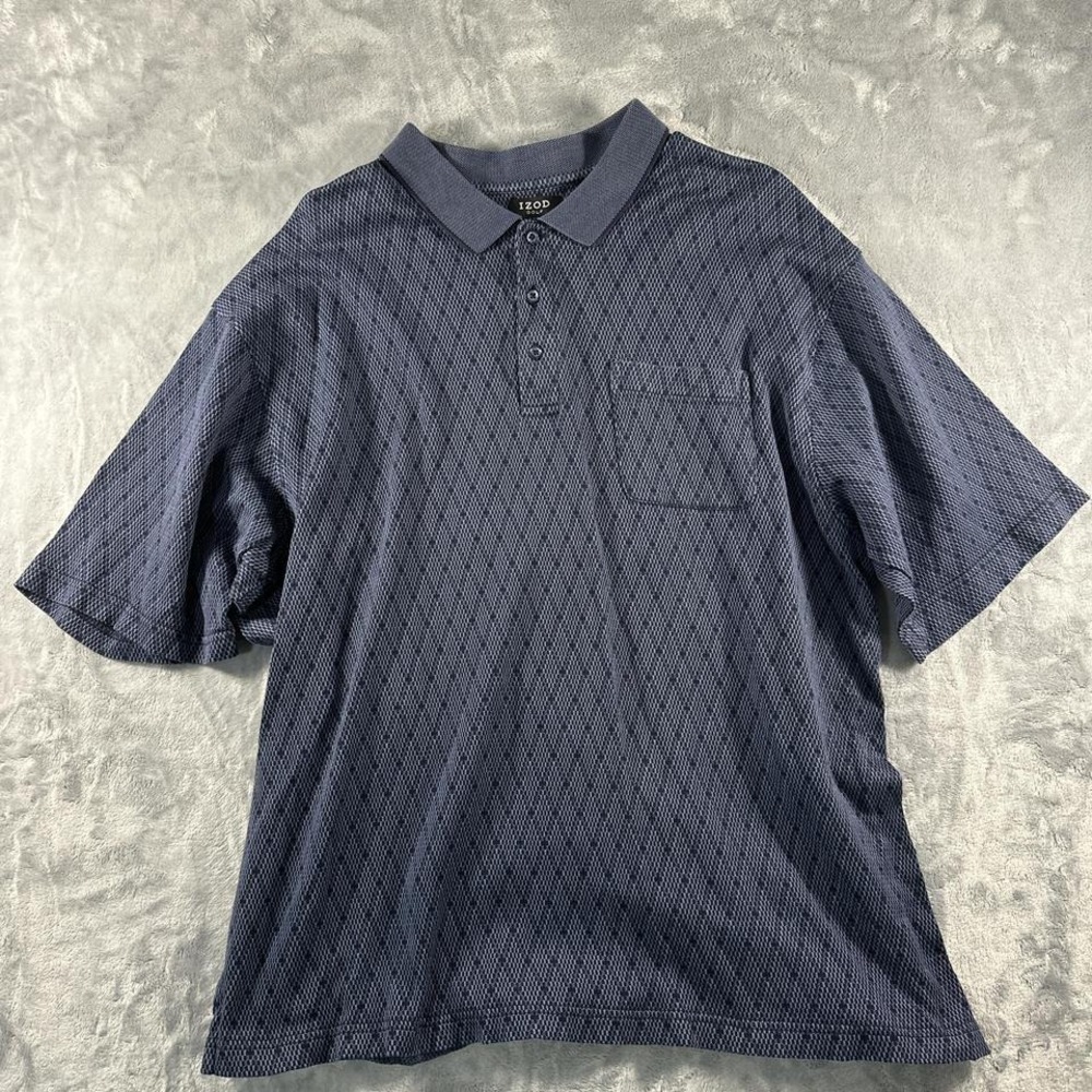 Izod blue short sleeve polo shirt‎